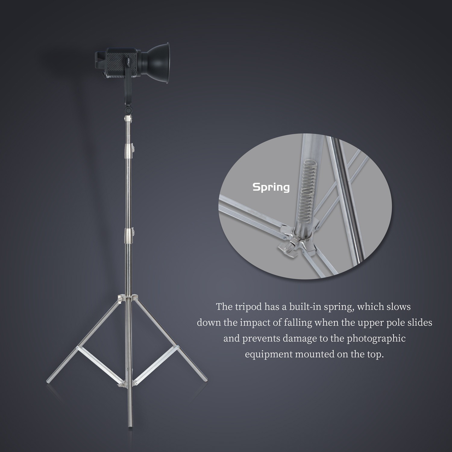 SH 2.8M Stainless Steel Light  - Photography Lighting Description 评论和价格