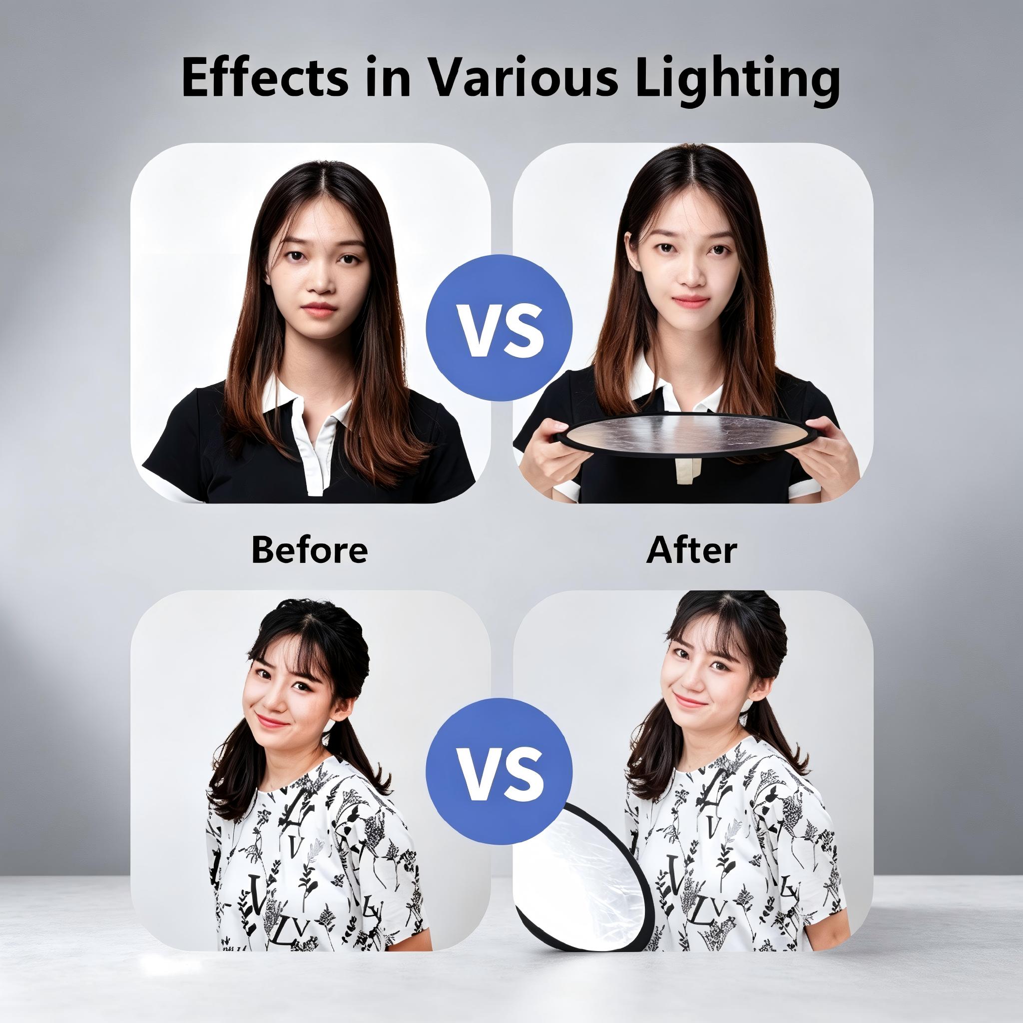 Photography Reflector 2 In 1 L - Photography Lighting Kit Portable 评论和价格